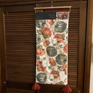 NWT! Rachel Roy PUMPKIN TABLE RUNNER w/Bead Embellishments!